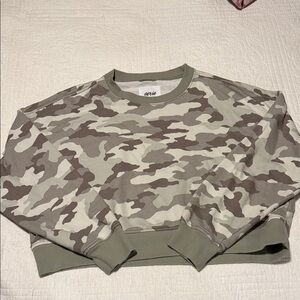 Aerie Camouflage Crewneck Sweatshirt